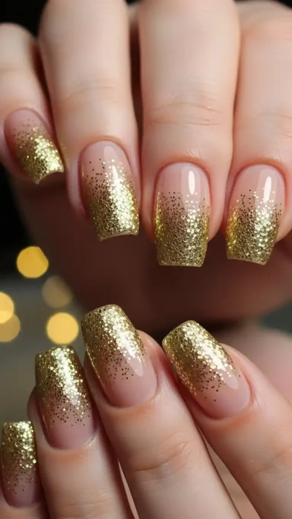 classic-gold-glitter-nails