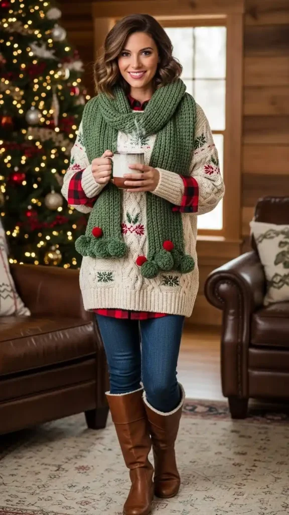 
cozy-christmas-sweater-outfit-combinations
