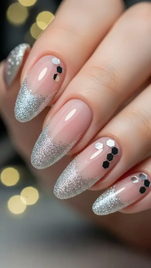 frosted-tips-with-silver-sparkle