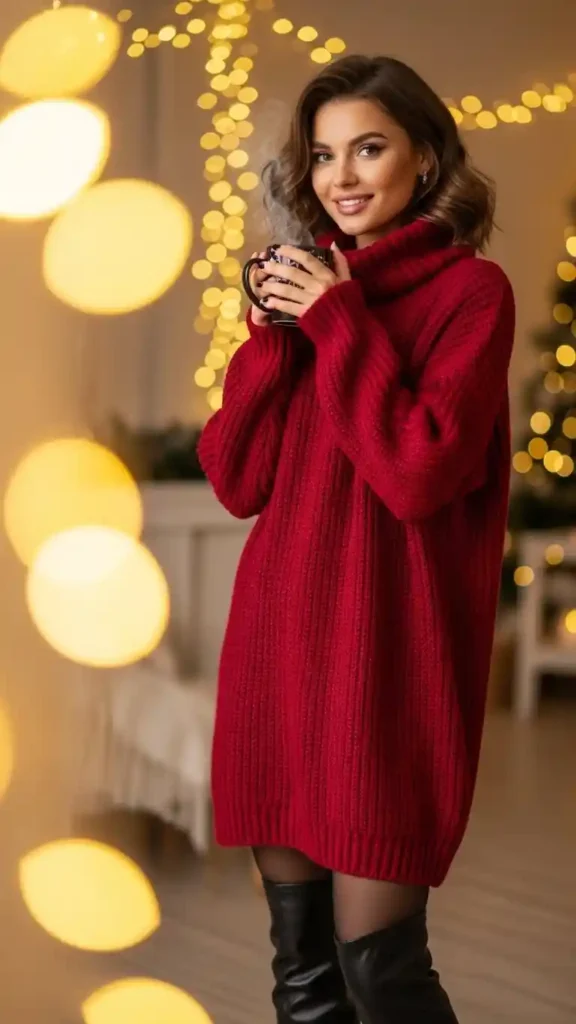 oversized-turtleneck-dress