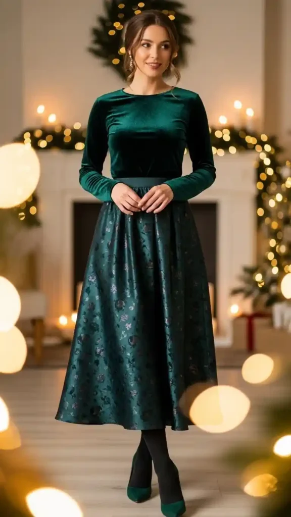 velvet-top-with-skirt