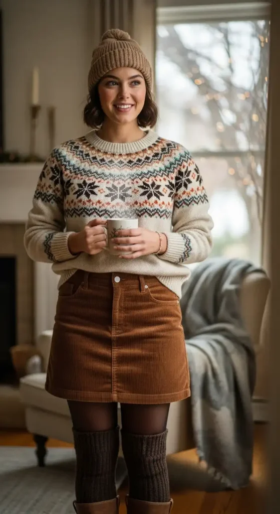 fair-isle-patterned-sweater-with-brown-corduroy