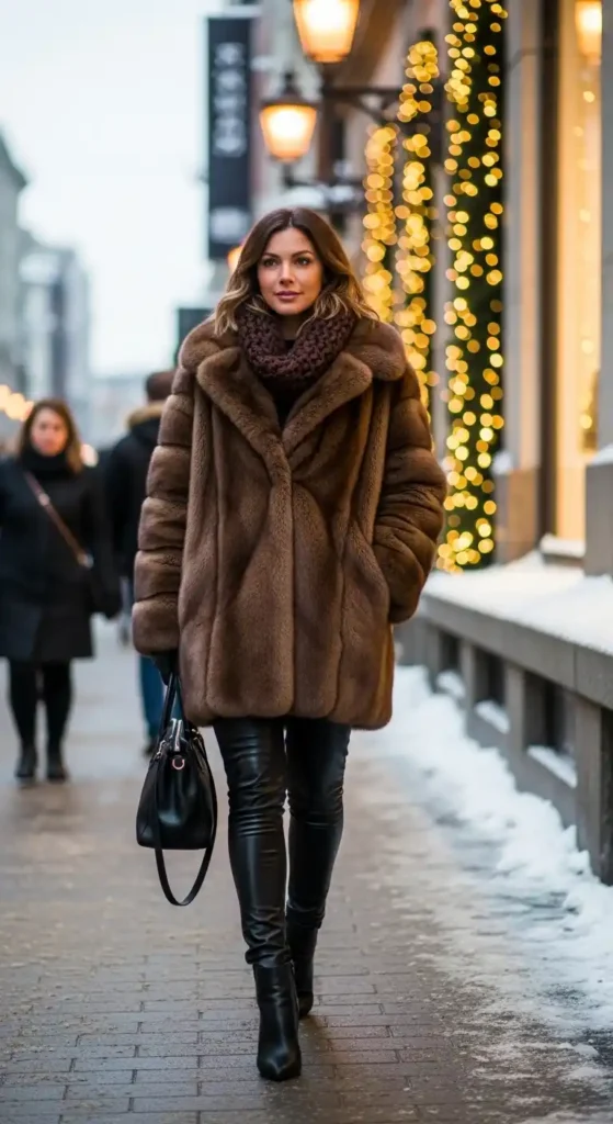 faux-fur-coat-skinny-leather-pants