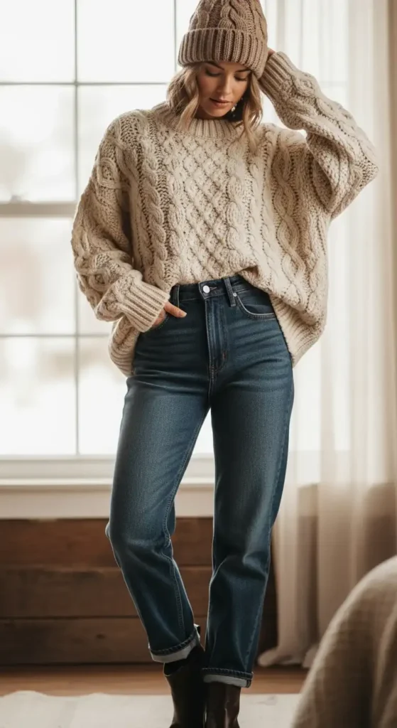 oversized-cream-cable-knit-sweater