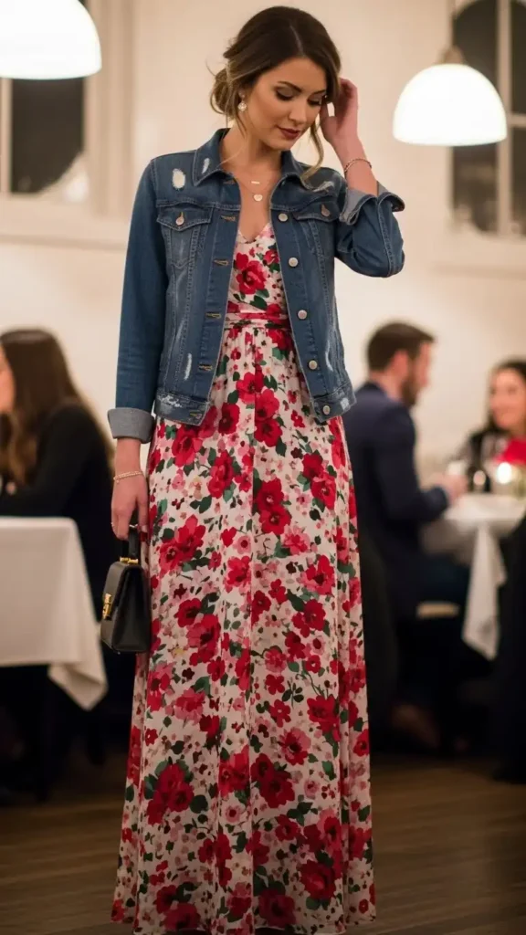 denim-jacket-with-floral-maxi-dress