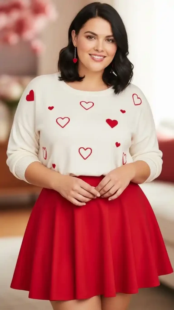 heart-embroidered-sweater-with-skater-skirt