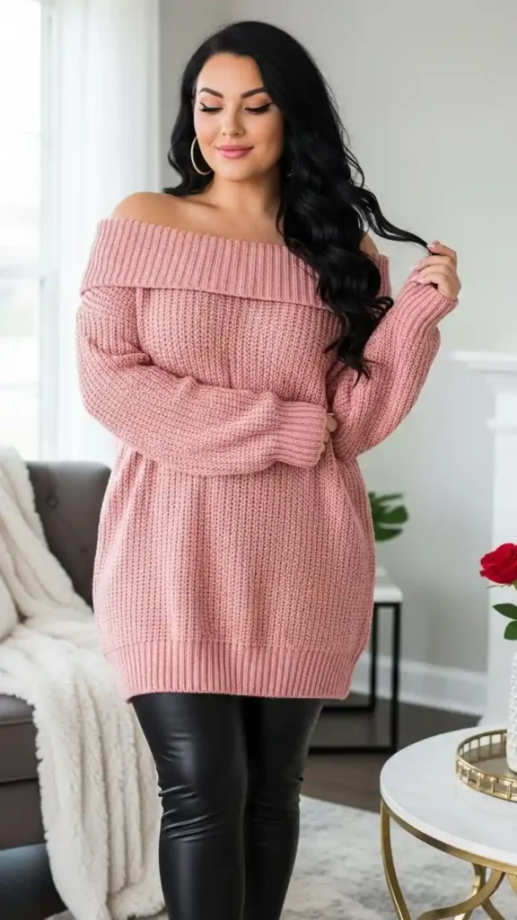 off-shoulder-maxi-sweater-with-leggings