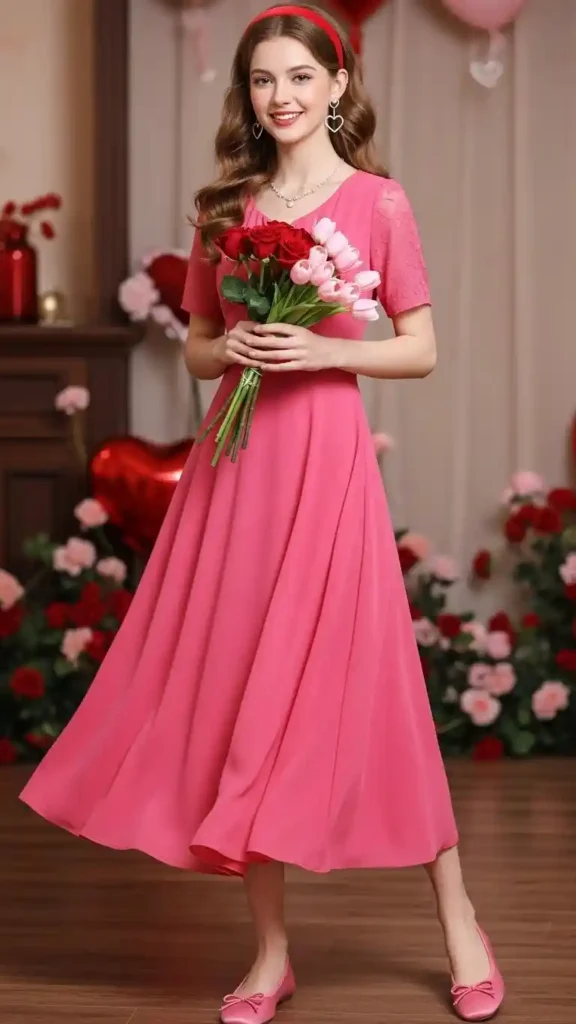 pink-midi-dress