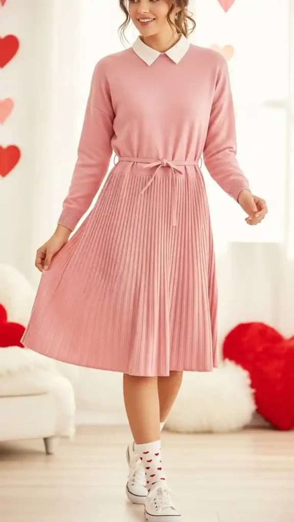 pleated-sweater-dress