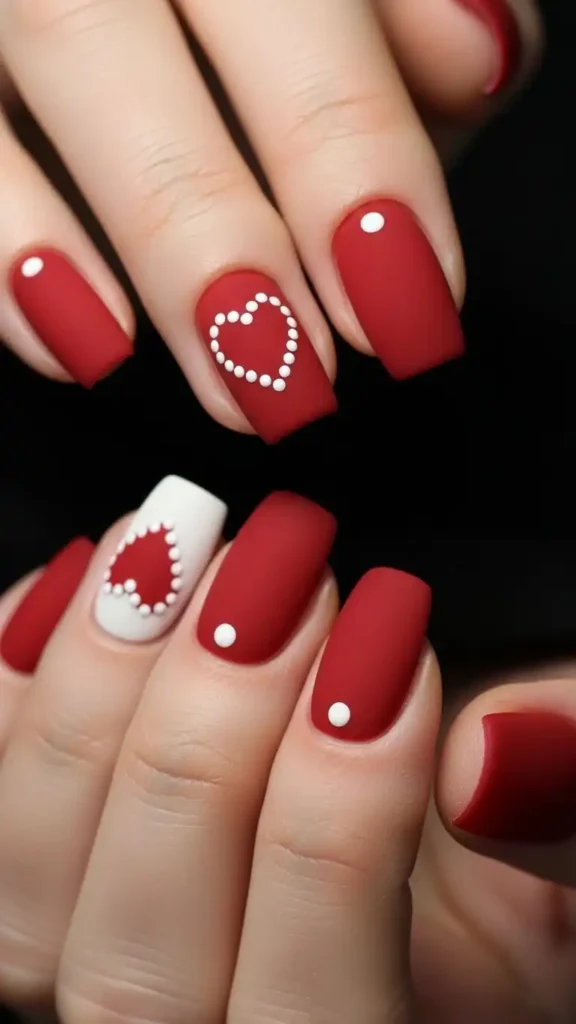 red-matte-white-dot