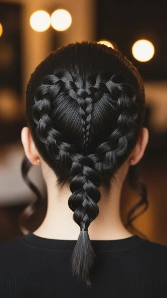 sleek-heart-braid-for-date-night