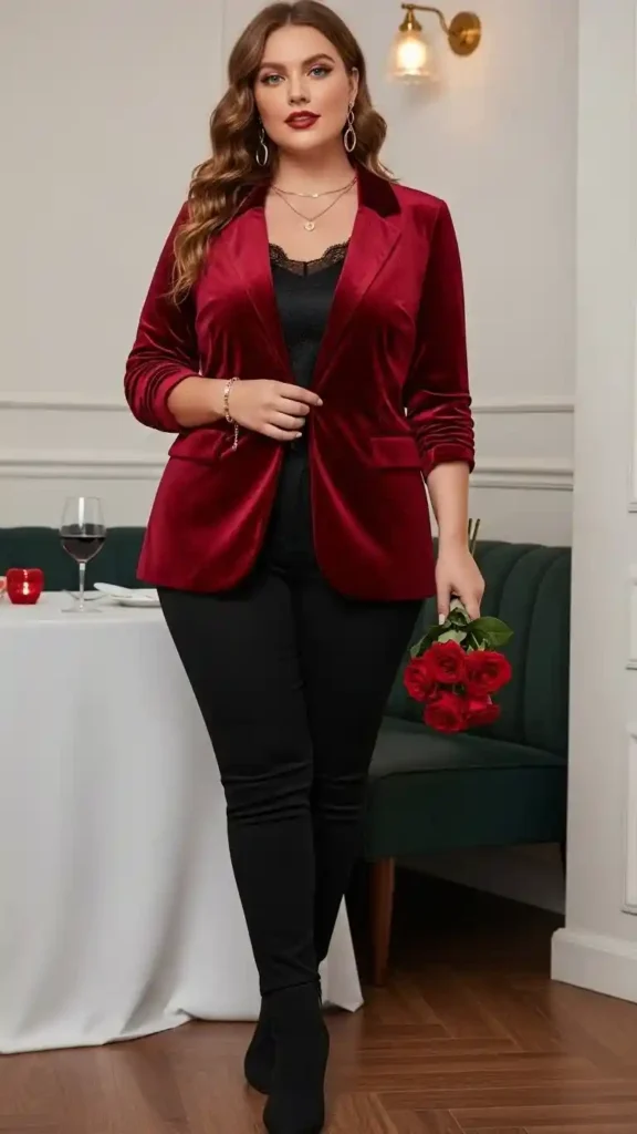 velvet-blazer-with-skinny-pants