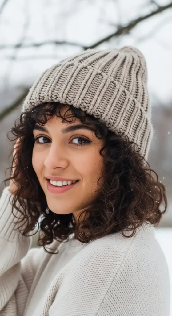 curly-hair-with-beanie-peek