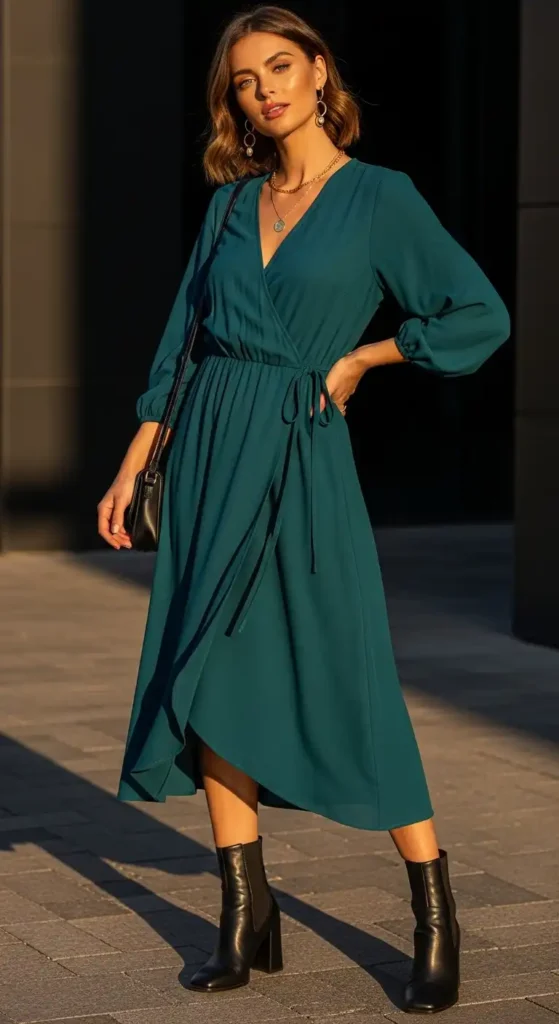 elegant-wrap-dress-for-day-to-night-wear