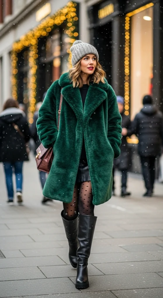 faux-fur-coat-with-mini-skirt-and-tights