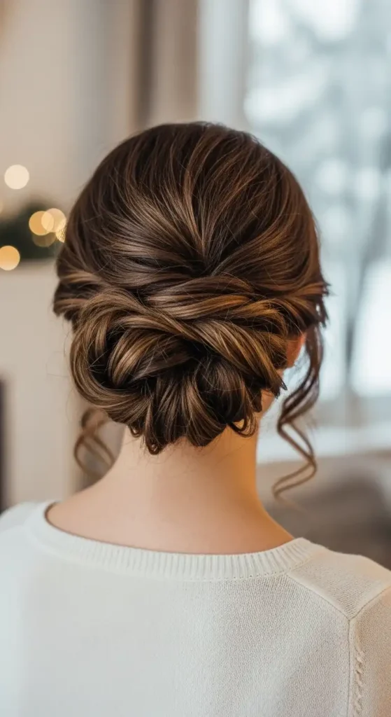 low-curly-chignon