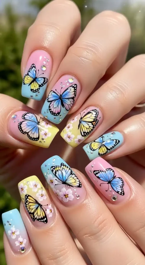 butterfly-nail-art