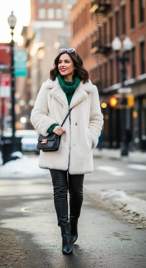 faux-fur-coat-with-slim-pants