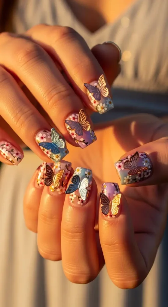 golden-hour-metallic-butterflies