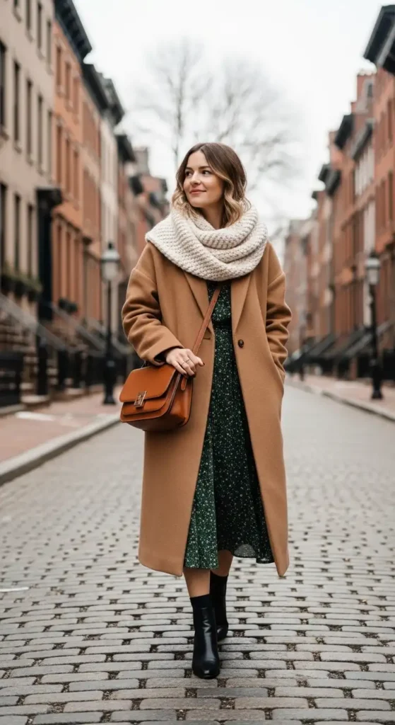 long-wool-coat-with-midi-dress