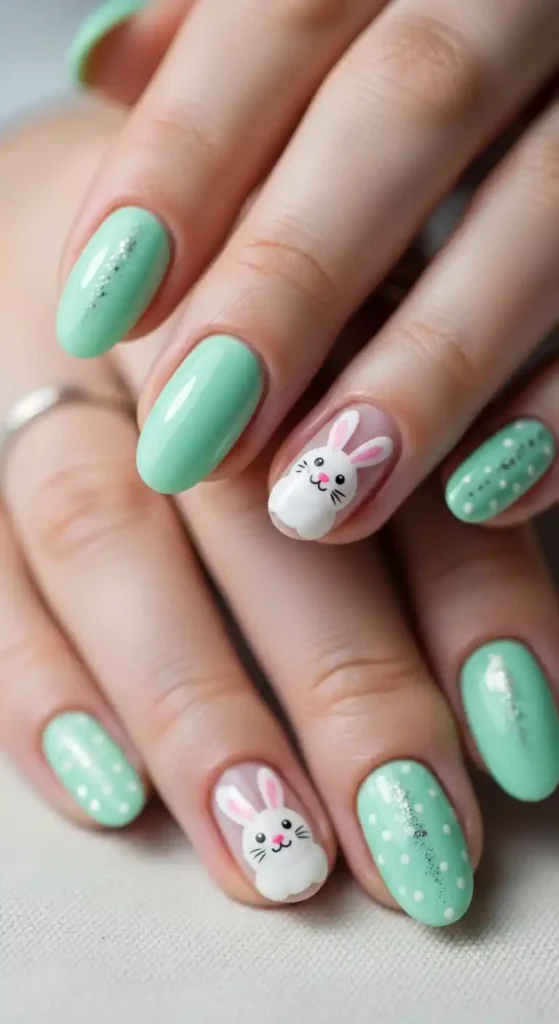 mint-green-and-bunny-accent