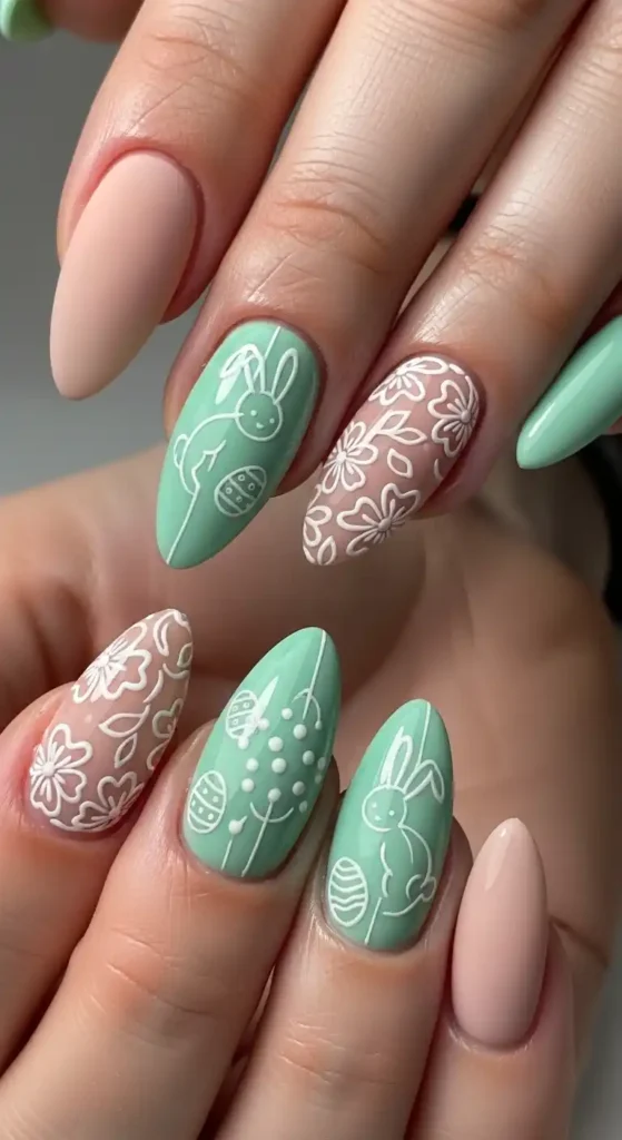 mint-green-and-nude-combo