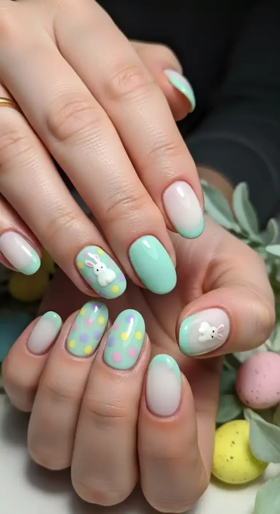 mint-green-french-tips