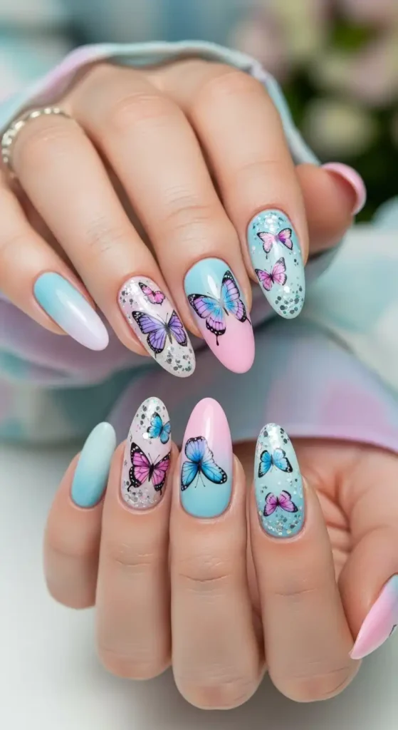ombre-sky-gradient-butterflies