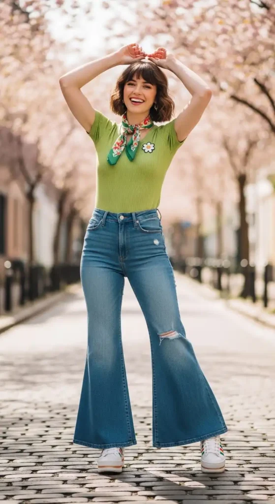 retro-flares-with-sporty-spring-energy
