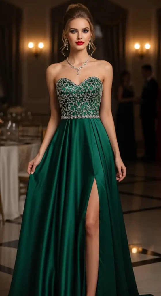 strapless-gown