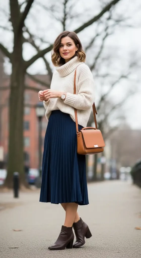 turtleneck-sweater-with-pleated-skirt
