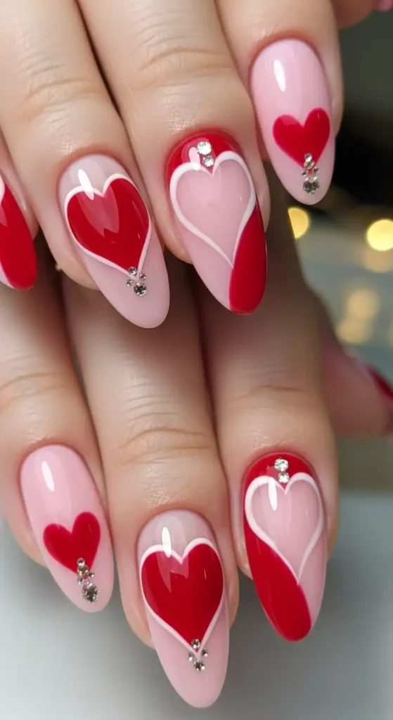 two-toned-heart-nail