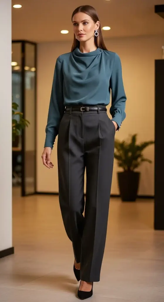 blouse-with-high-waist-trousers