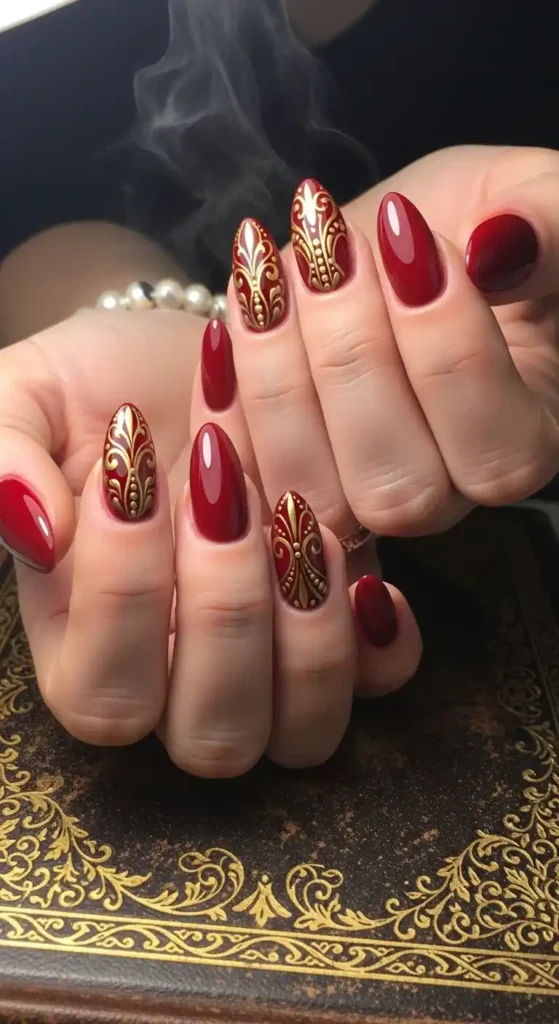 pair-nails-with-vintage-look