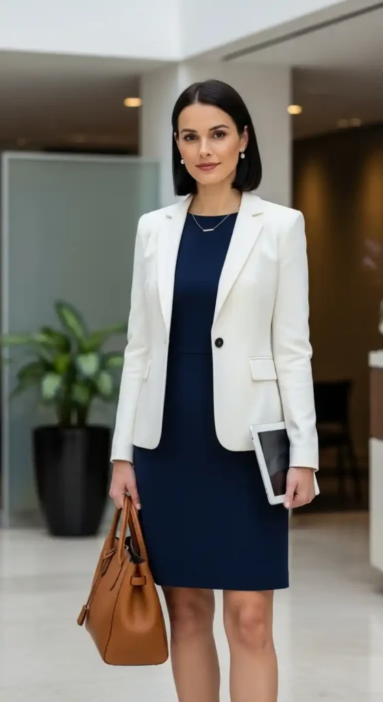 shift-dress-with-blazer