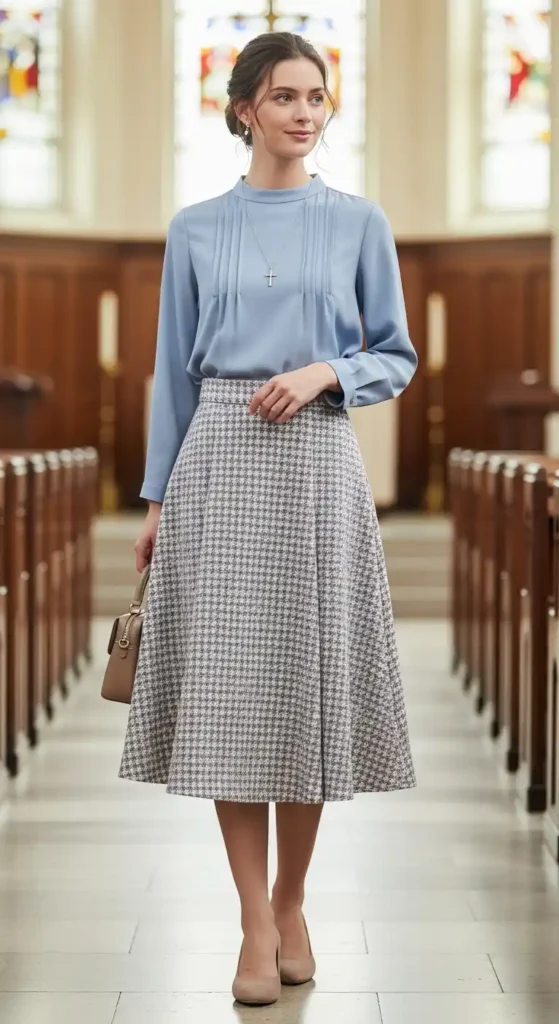 midi-skirt-with-blouse