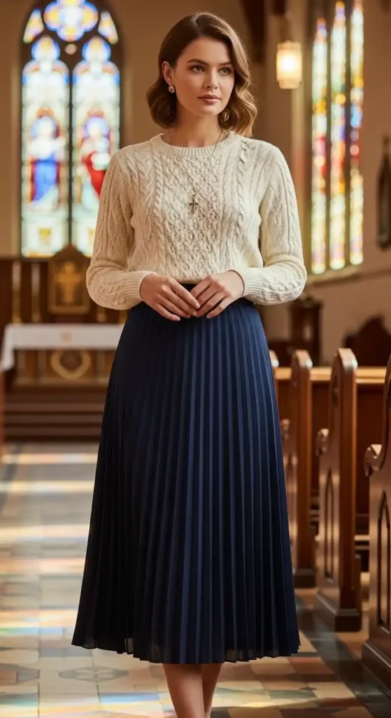 pleated-skirt-and-sweater