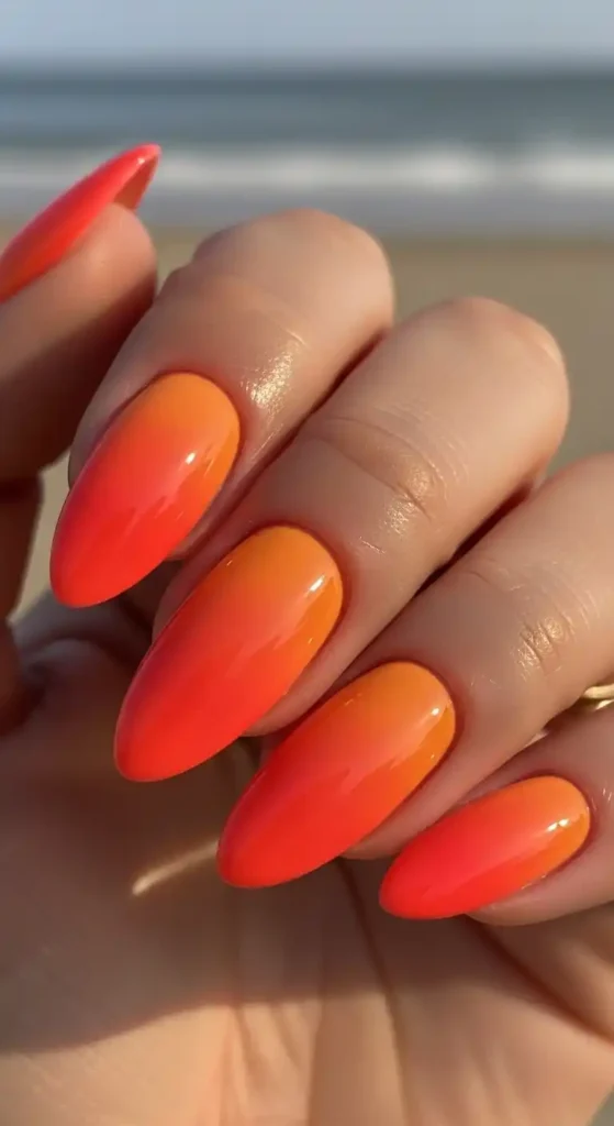 sunset-orange-to-coral-ombre