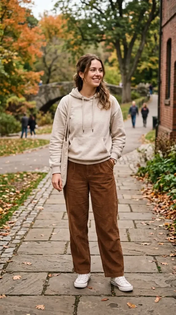 hoodie-with-relaxed-brown-trousers