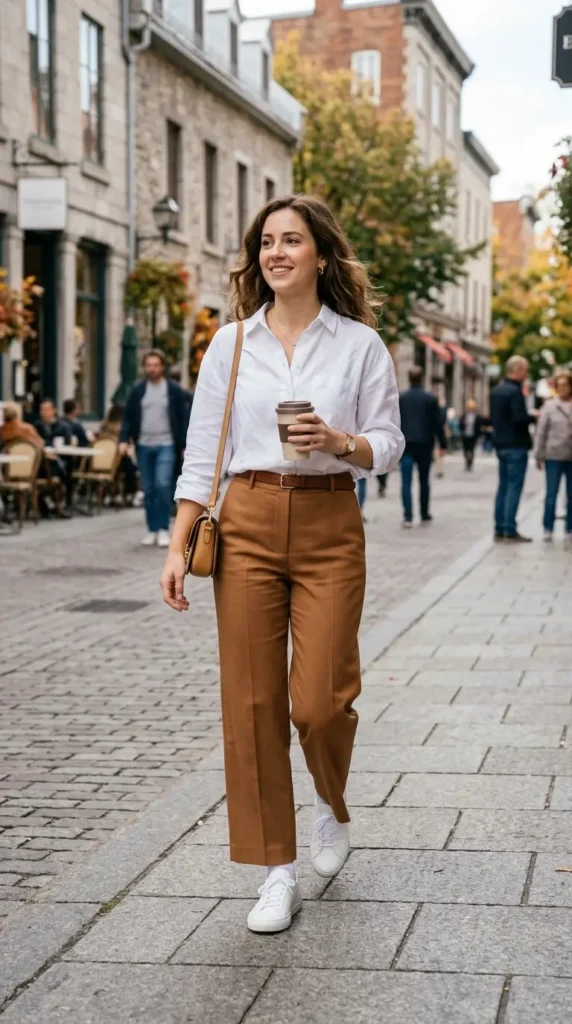white-shirt-with-brown-trousers-and-clean-sneakers