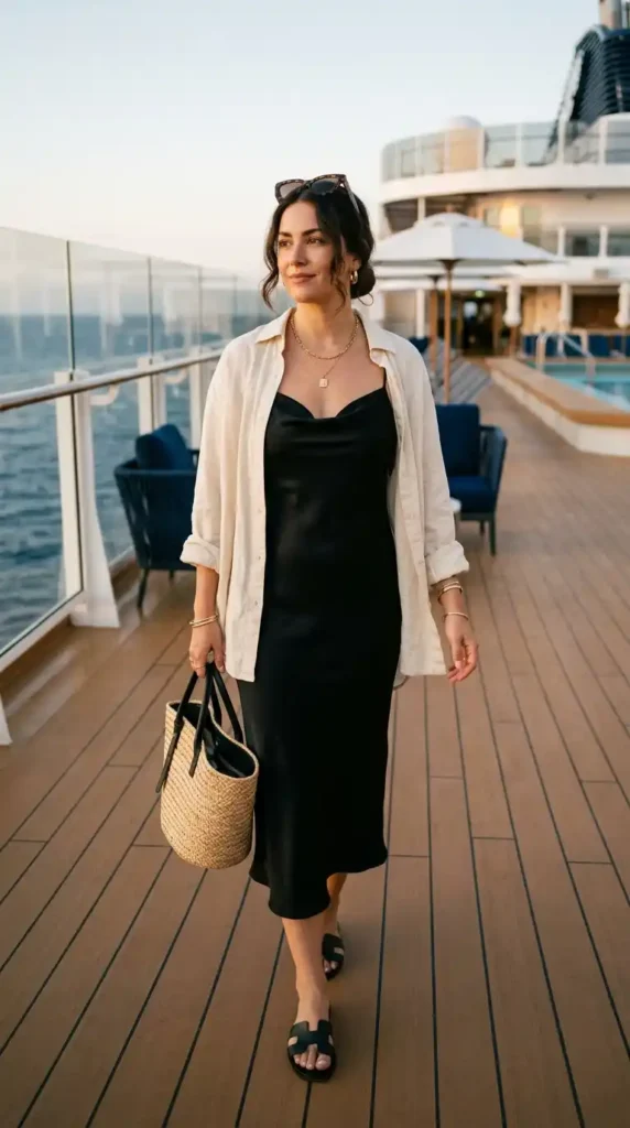 black-slip-dress-with-light-cover-up