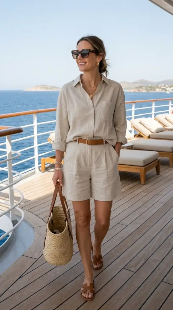 button-down-shirt-with-shorts-set