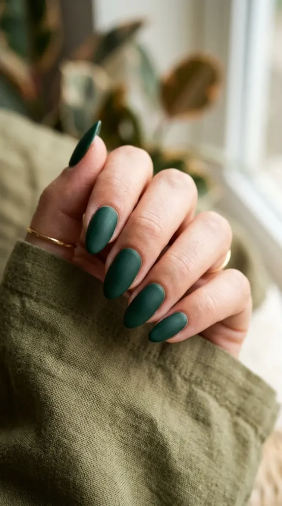 dark-green-matte-nails