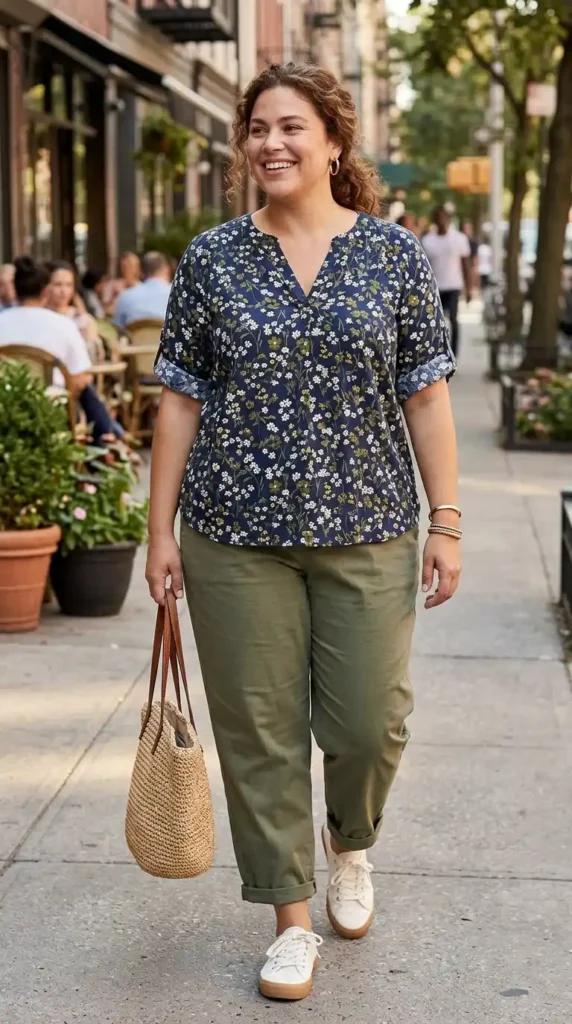 floral-blouse-and-relaxed-fit-chinos