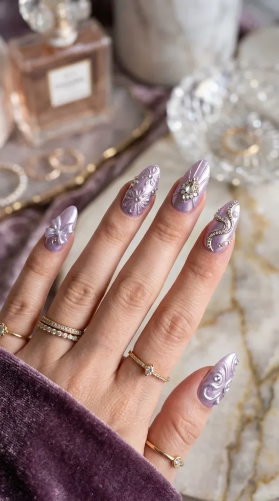 frosted-lilac-chrome-nails