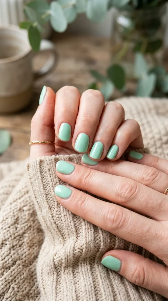 mint-green-short-nails