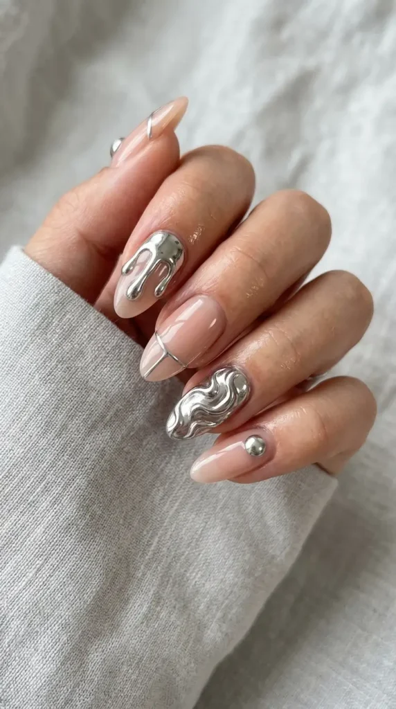 nude-glass-chrome-nails