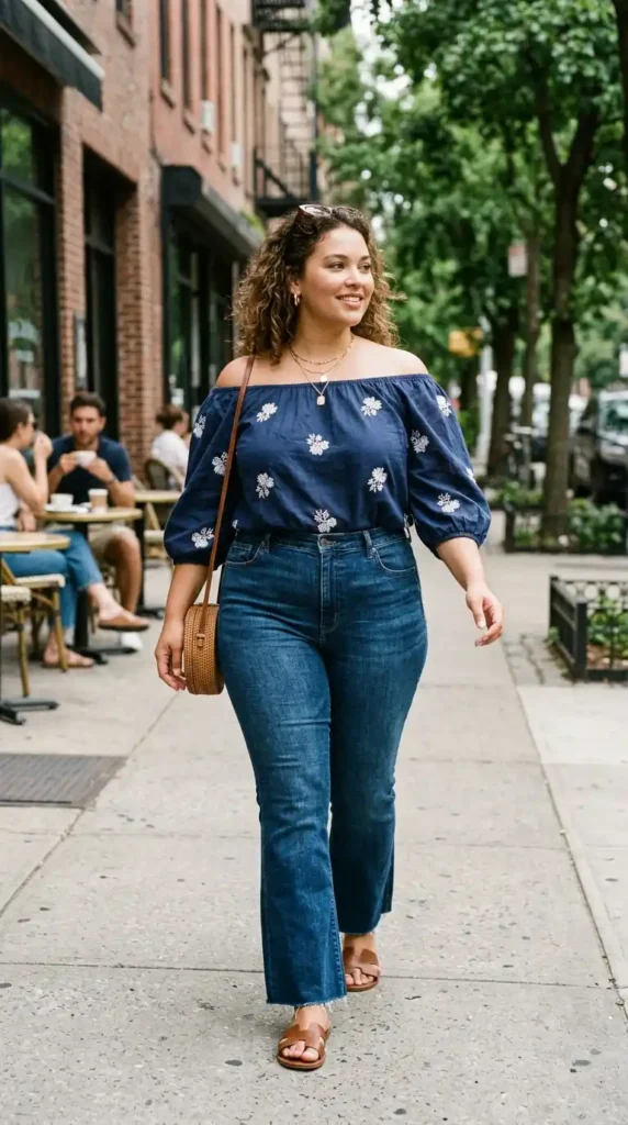 off-shoulder-top-and-flared-jeans