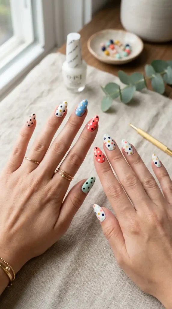 polka-dot-nail-art